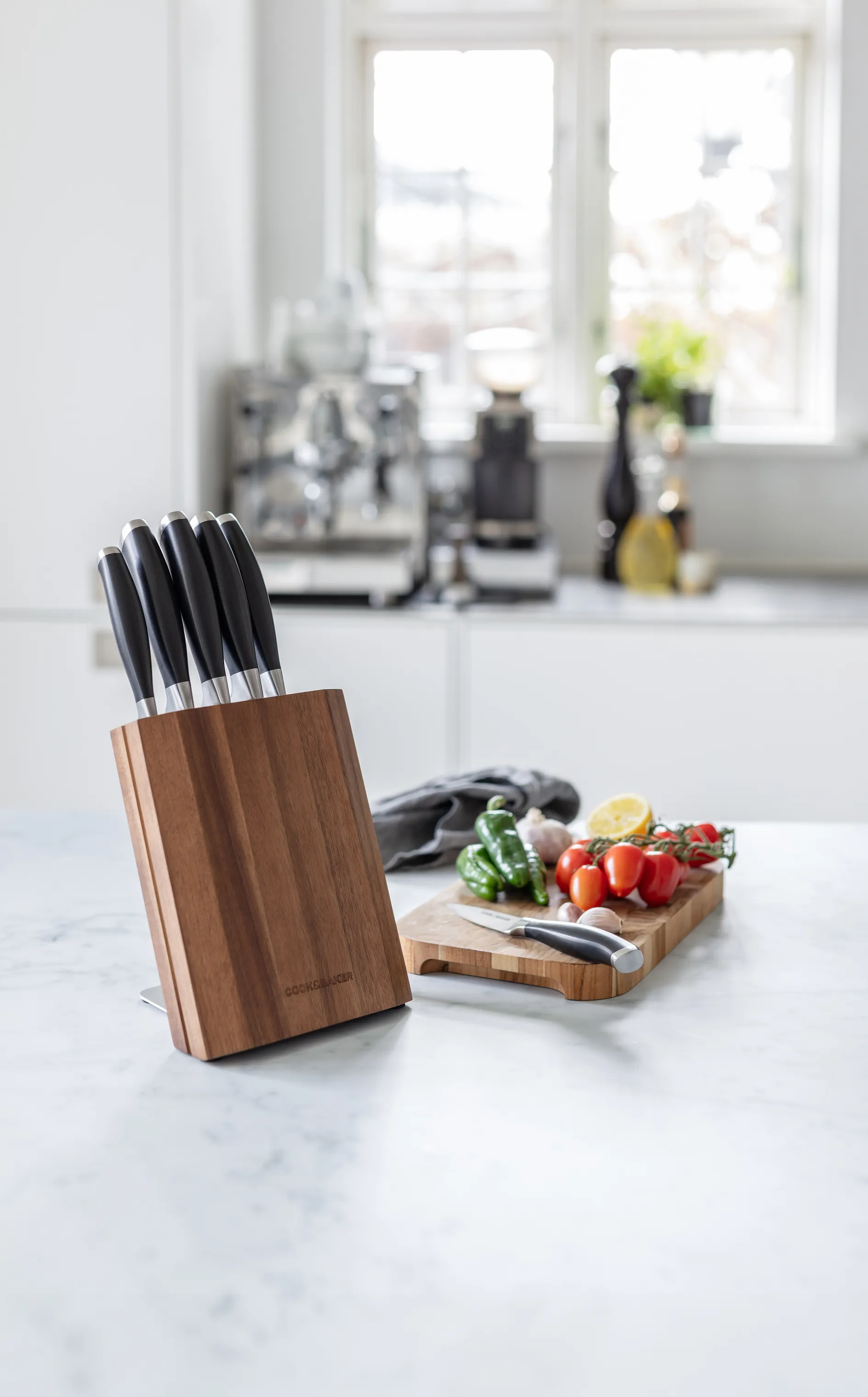 Cook & Baker Knivblok med 6 knive