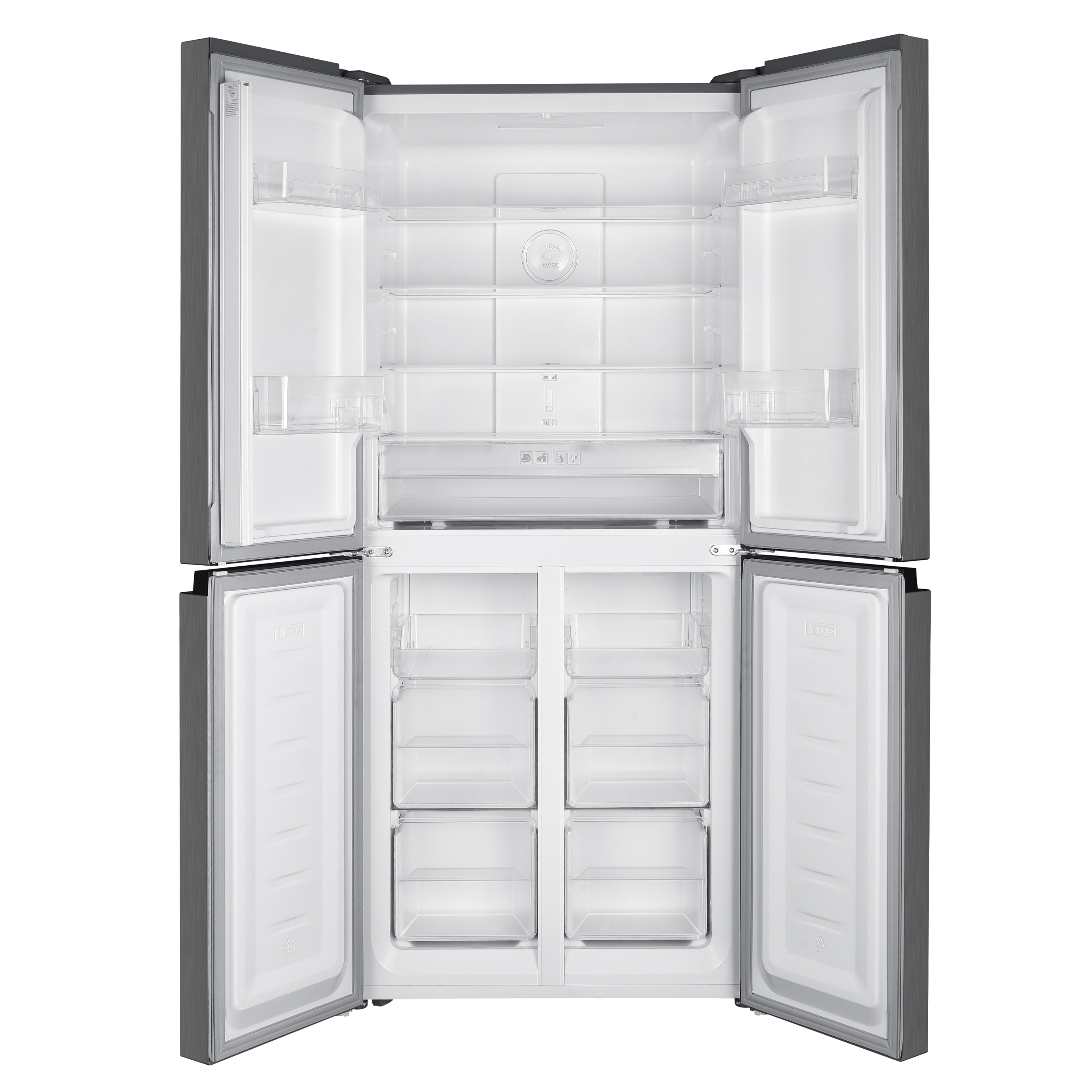Kühlschrank mit Gefrierer 362L silbergrau