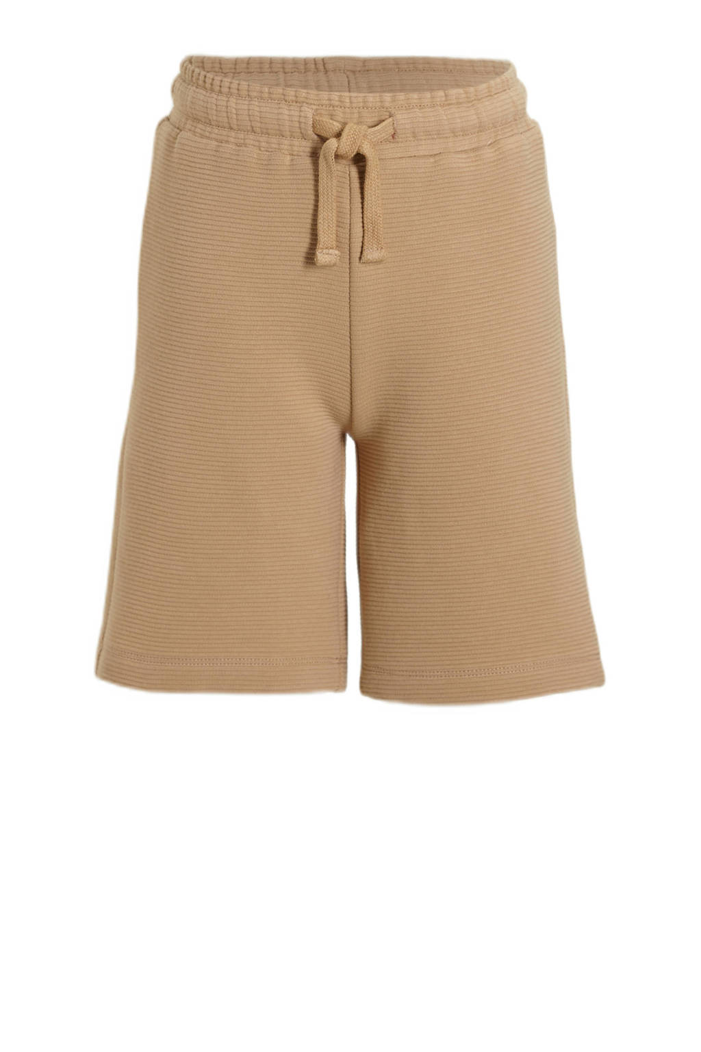 anytime geribde sweatshort beige