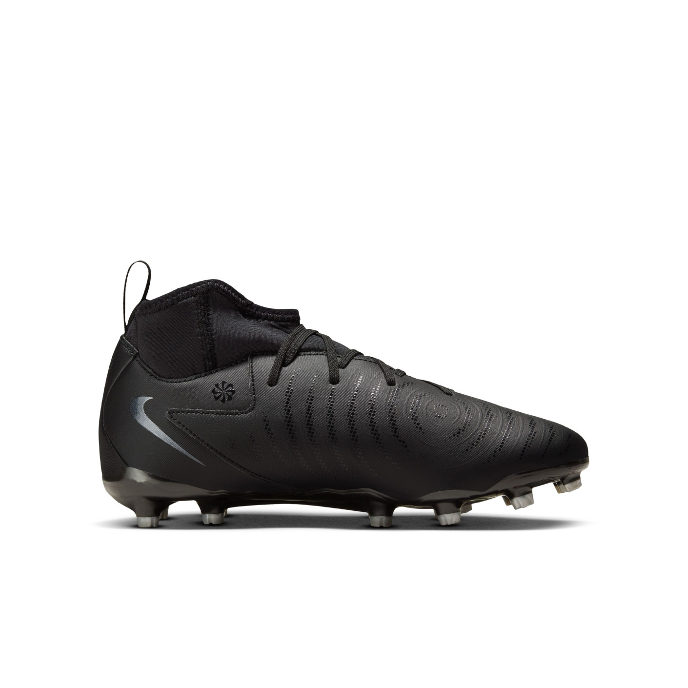 Nike Phantom Luna II Academy Gras / Kunstgras Voetbalschoenen (MG) Kids Zwart Donkergrijs