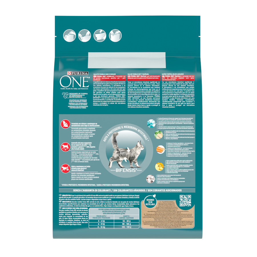 Ração para Gatos Purina One Adult Bifensis com Salmão Esterilizado