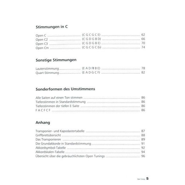 Voggenreiter Open Tuning
