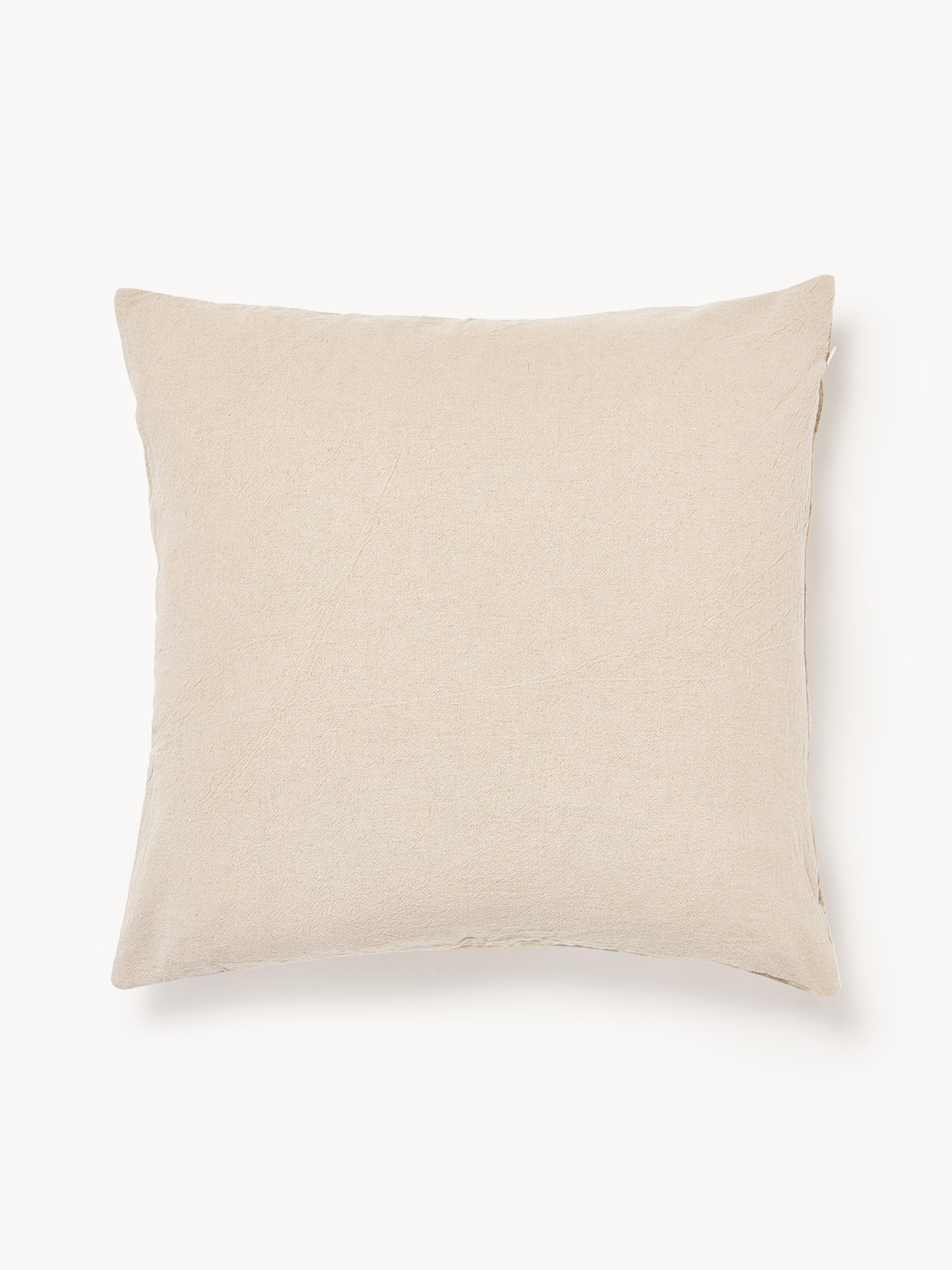 Viscose kussenhoes Dejan met ingeweven jacquard patroon
