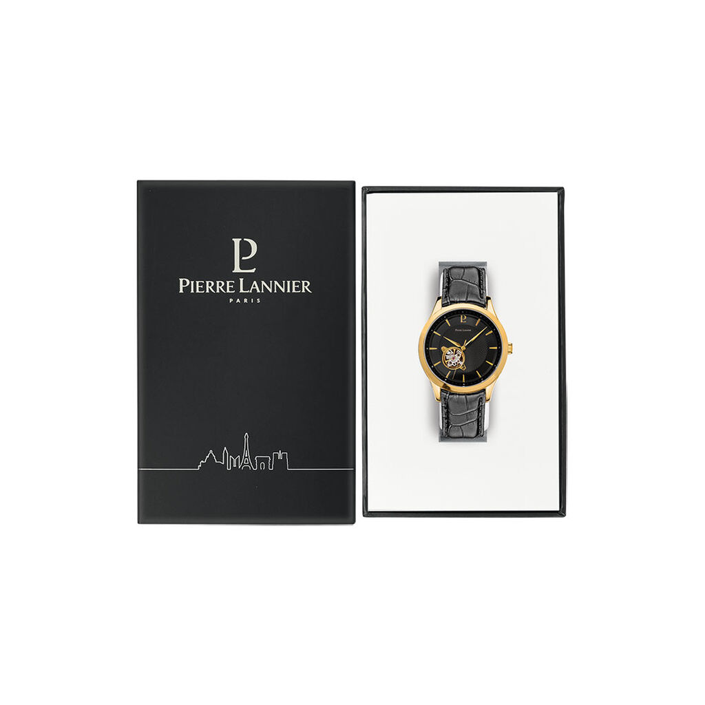 Montre Pierre Lannier Fleuret Noir