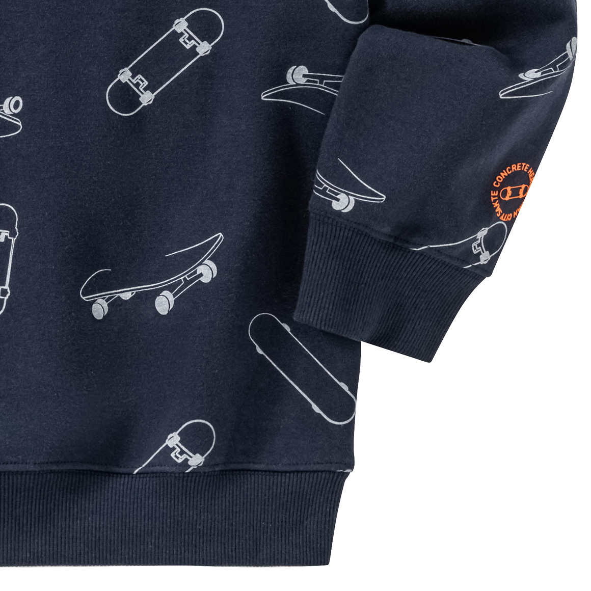 Topolino Jungen Sweatshirt mit Skate-Allover dunkelblau