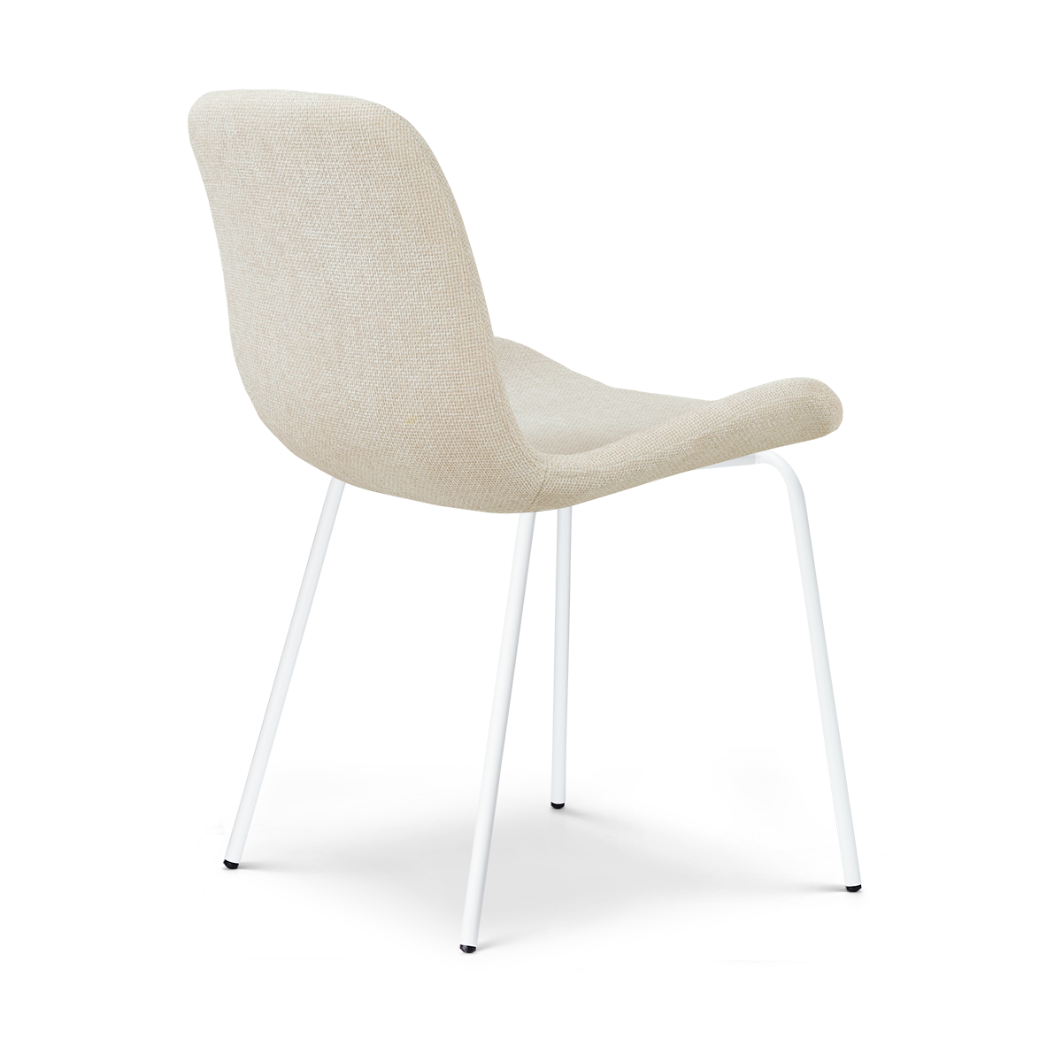 Eetkamerstoel Nora-Fé wit onderstel cottonbeige
