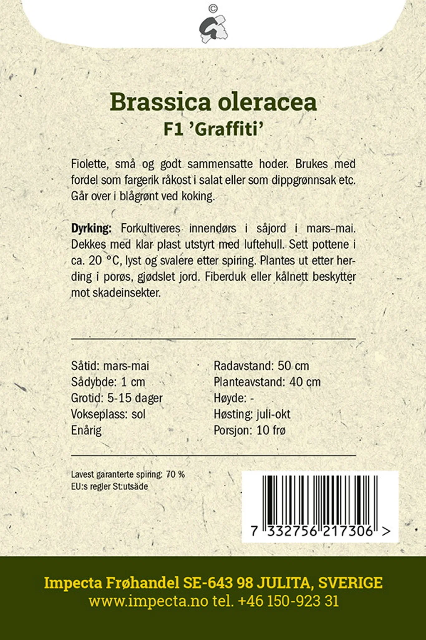Brassica oleracea F1 'Graffiti' Blomkål F1 'Graffiti'