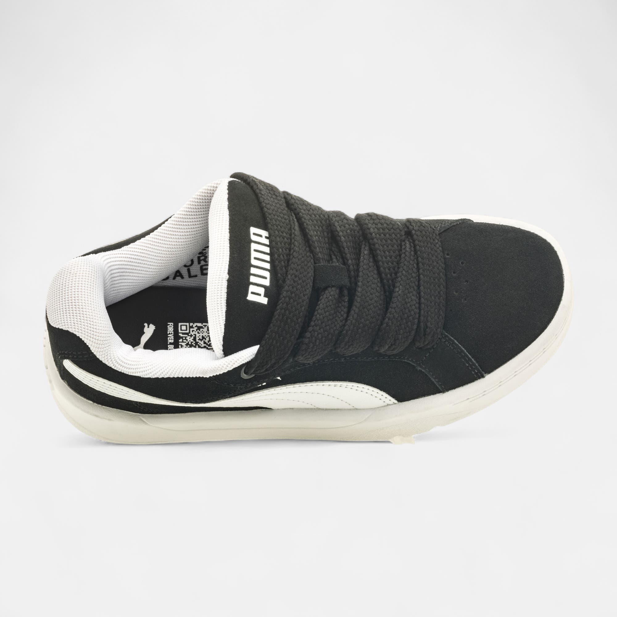 Sneakers Garçon en cuir noir
