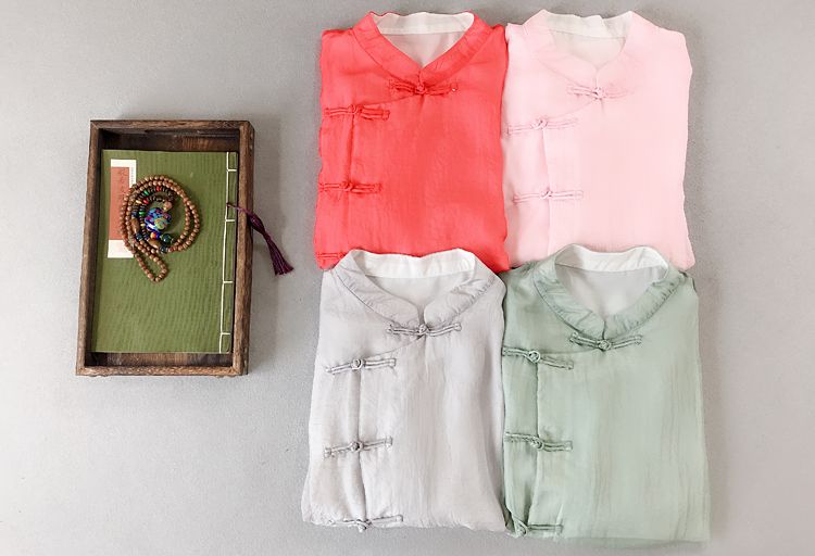 CosmoCorner - Traditioneel Chinees topje met lange mouwen / Broek met wijde pijpen
