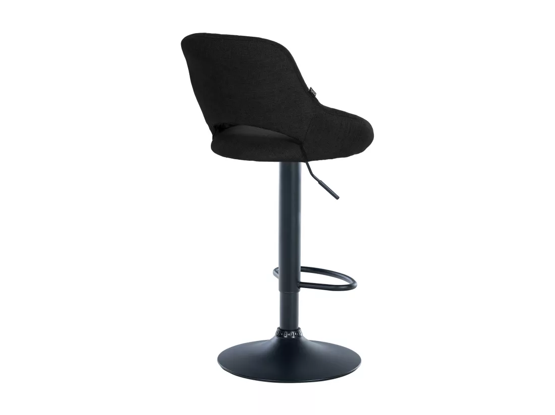Tabouret de bar - Tissu & Noir - Noir - Milet