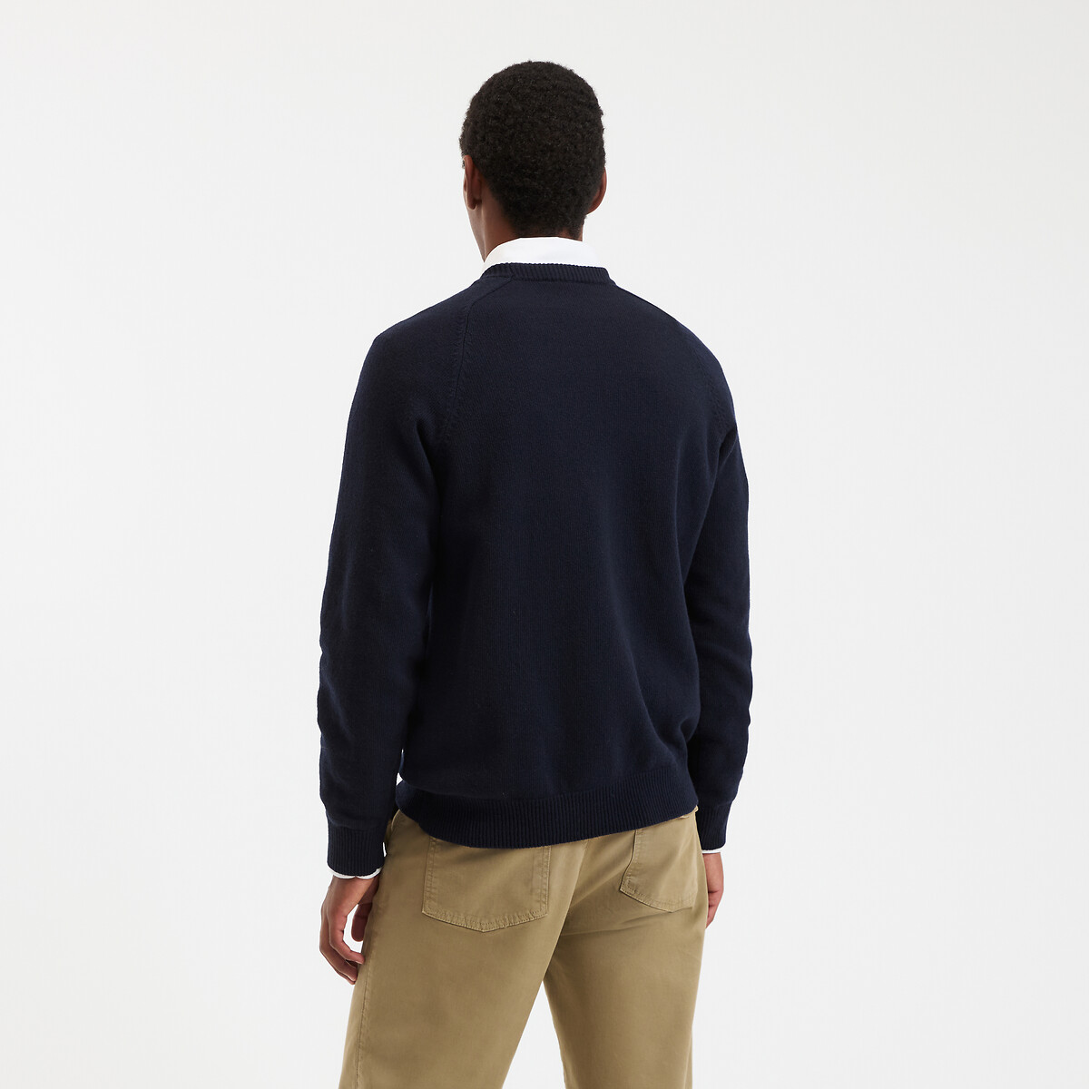 COLEÇÕES LA REDOUTE<br>Suéter de gola redonda, lã de cordeiro, Signature, ELIOT
