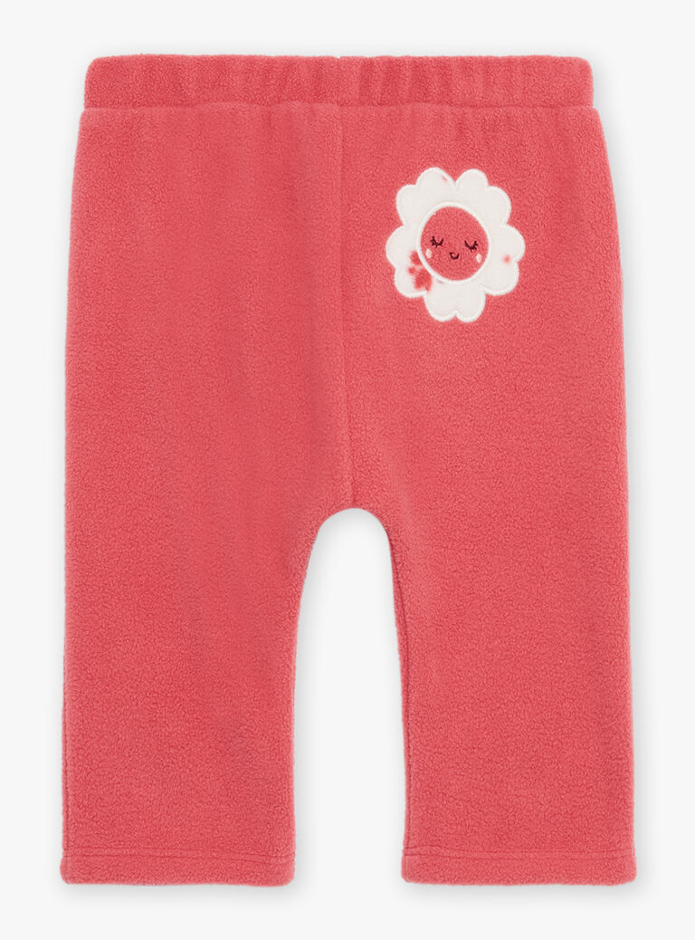 Bas de jogging rose passion en polaire