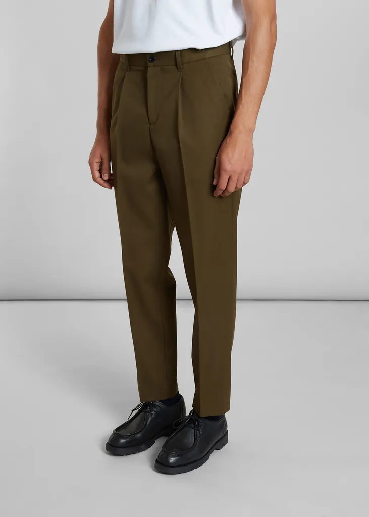 Pantalon à plis en laine mélangée L'Exception Paris