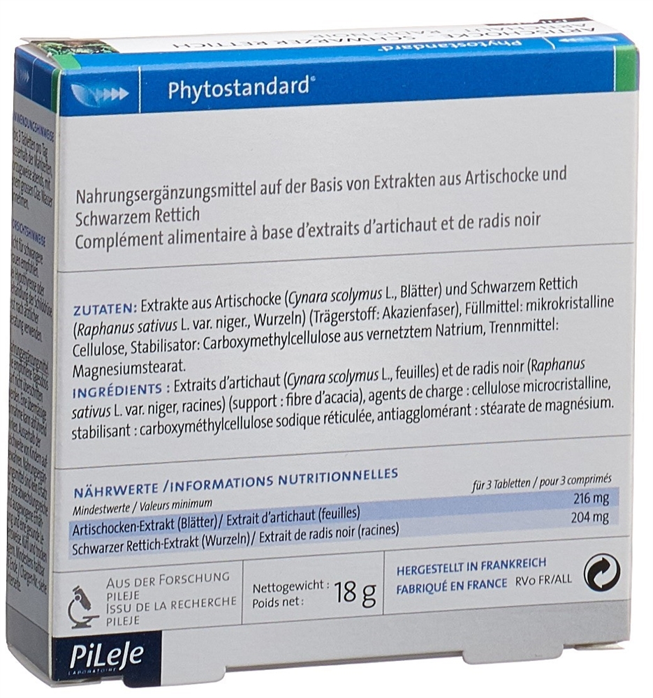 PHYTOSTANDARD Artischocke-Schwarzer Rettich Tabl Blist 30 Stk