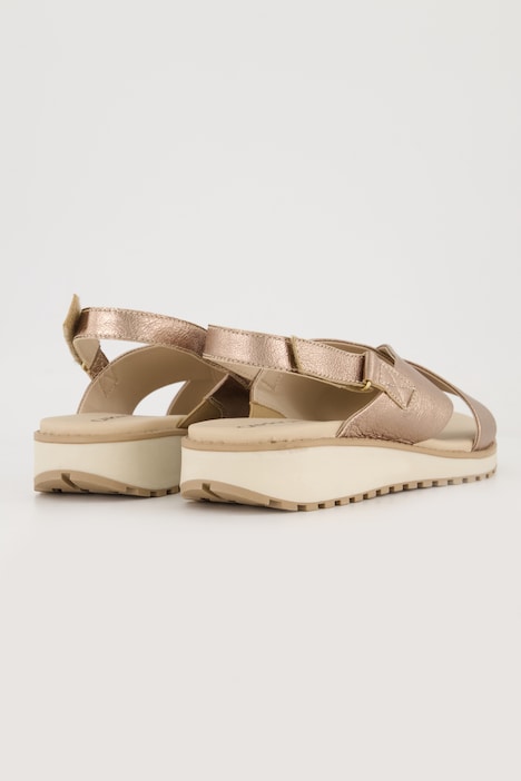 Leder-Sandaletten, Klettriegel, Weite G