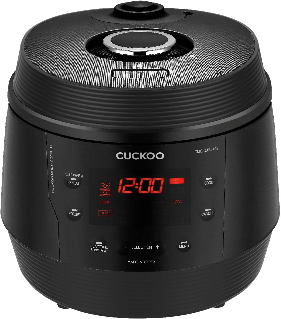 CUCKOO CMC-QAB549S Premium 8 in 1 Multikocher ICOOK Q5 mit 10 vorprogrammierten Modi Schwarz