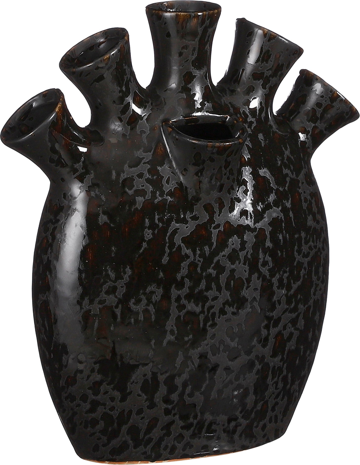 Mica Decorations tulpenvaas Saul zwart 26 x 14 x 30,5 cm