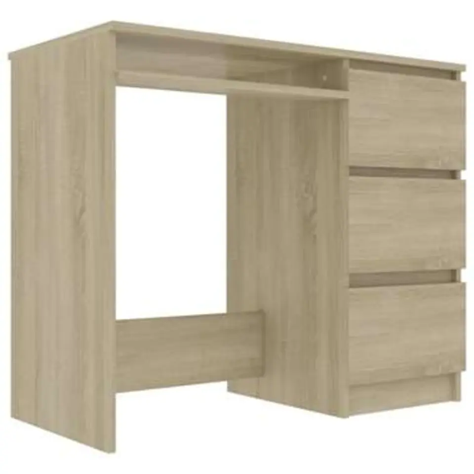 vidaXL - Bureau - Bruin - Bewerkt hout