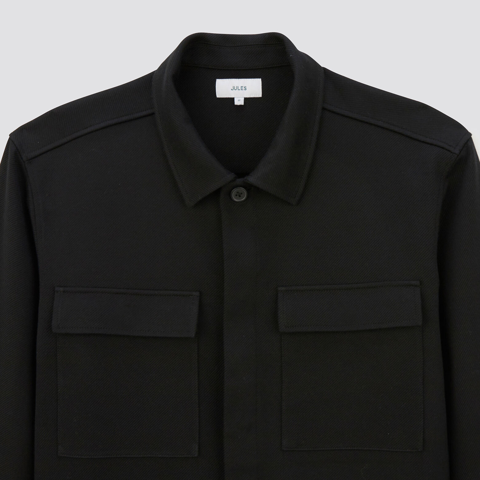 Surchemise unie coton maille Noir