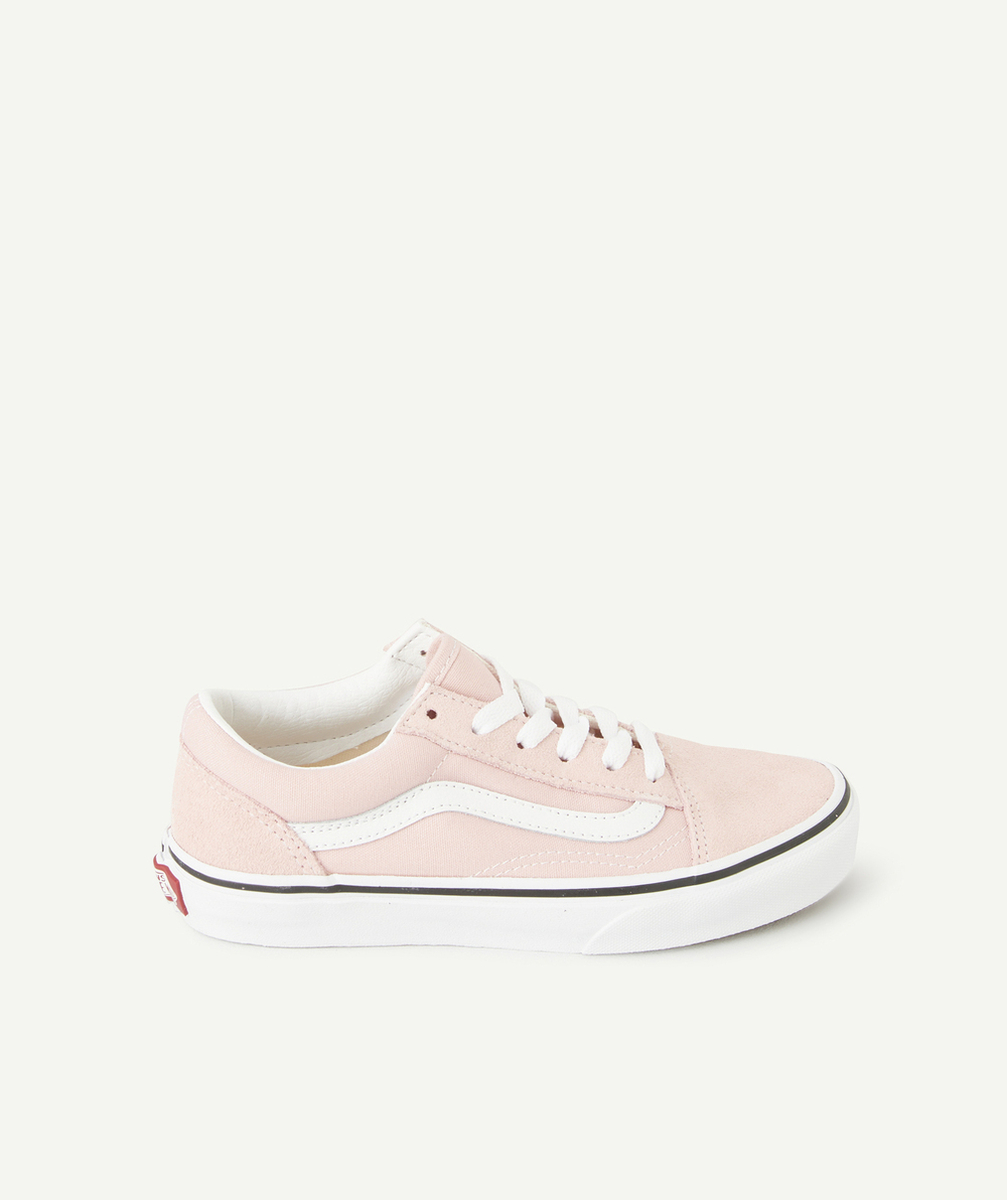 VANSBASKETS BASSES ADO ROSE ET BLANC OLD SKOOL