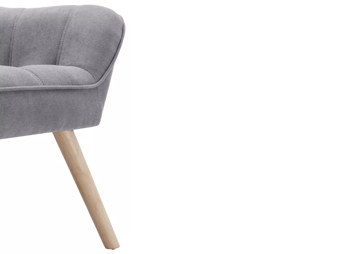 Fauteuil en tissu gris CASERTA