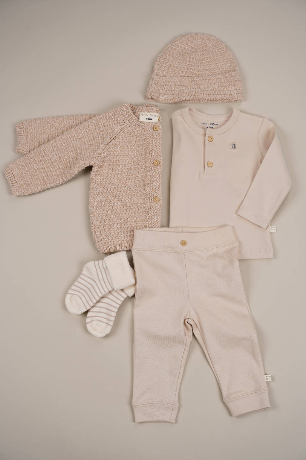 Petite Maison baby regular fit broek Sky beige