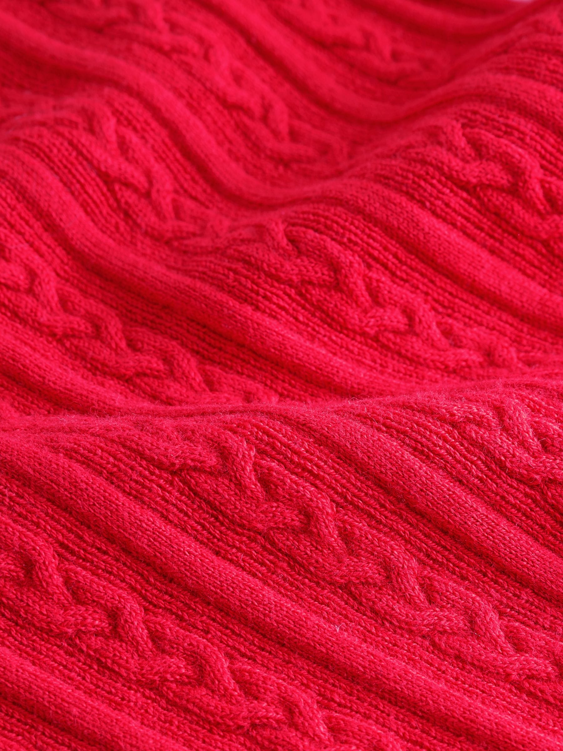 Rood - Trui met rolkraag (3 mnd-10 jr)