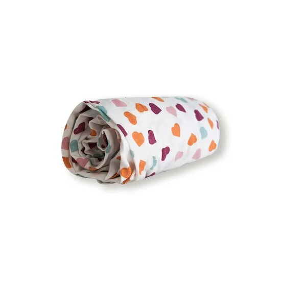 Drap housse jersey   Coeurs        70 x 140 cm   de               Petit à petit