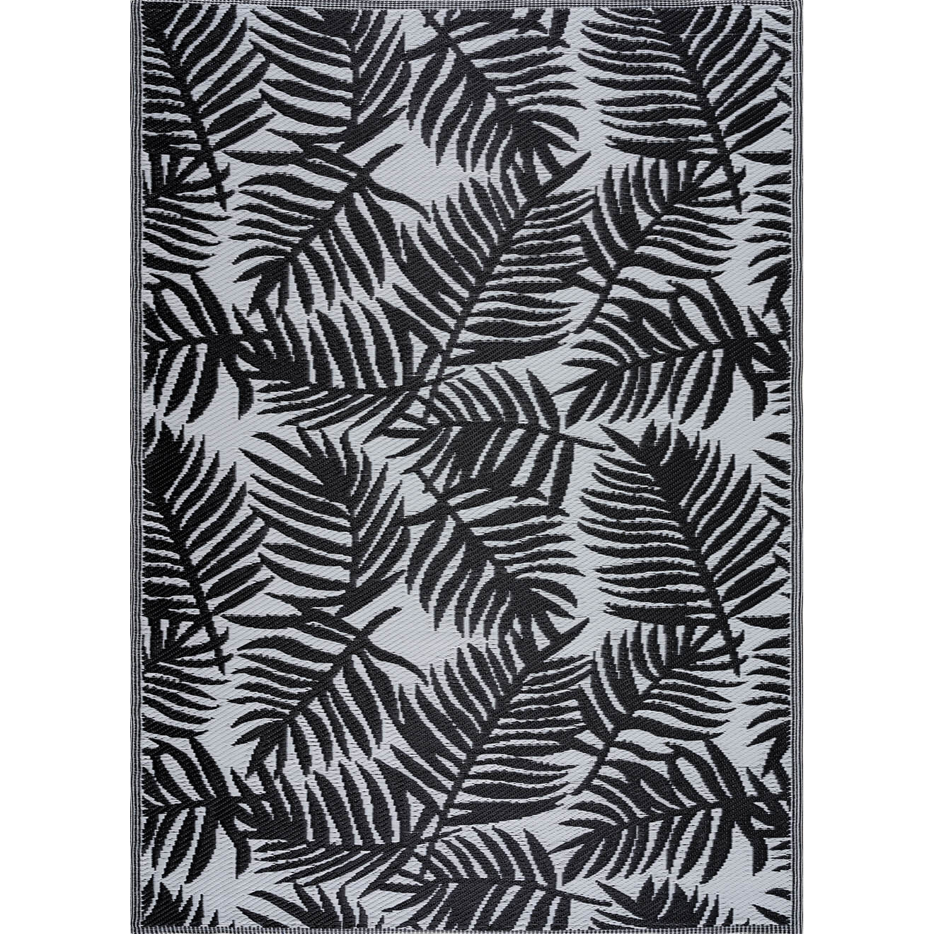 Nazar Rugs Tapis Scoobi recto/verso extérieur & intérieur noir - 150x220 cm