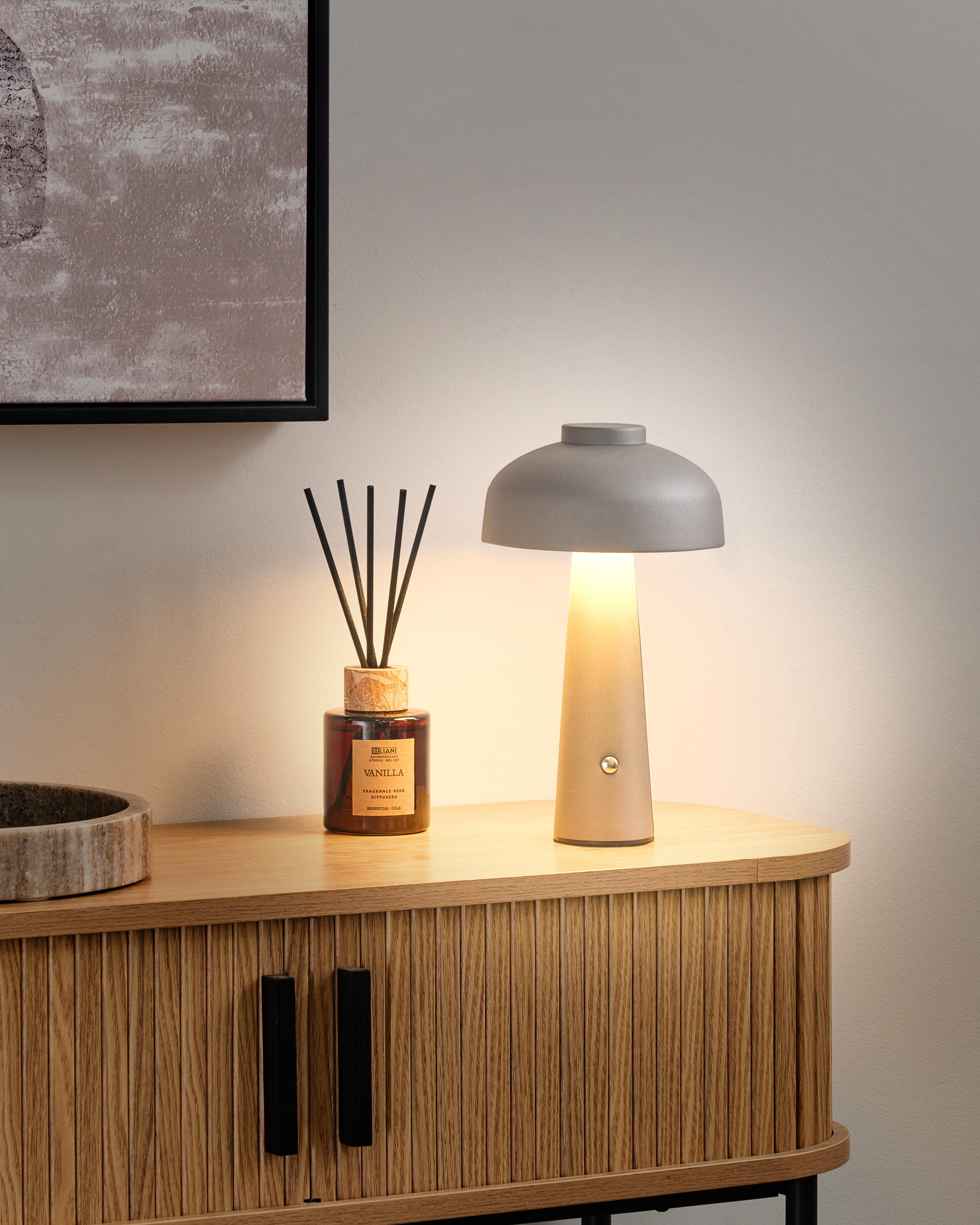 LED draadloze tafellamp AGUSAN met dimmer Metaal Grijs