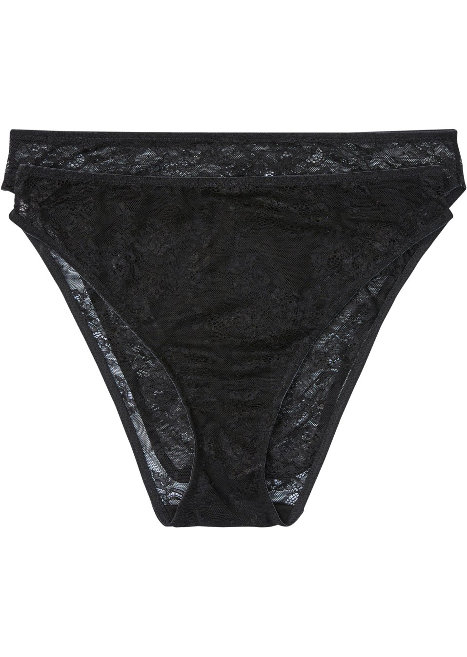 Lot de 2 slips taille haute échancrés avec polyamide recyclé