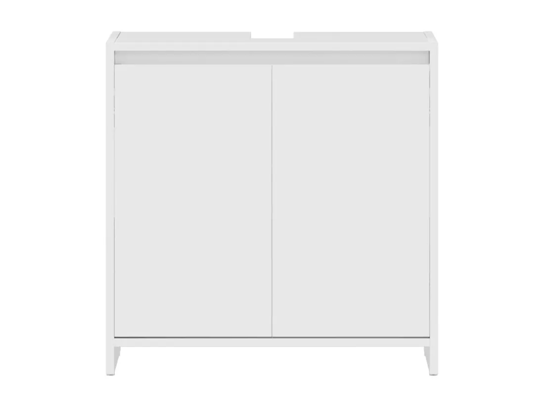 Armoire de salle de bain Blanc brillant Bois d'ingénierie