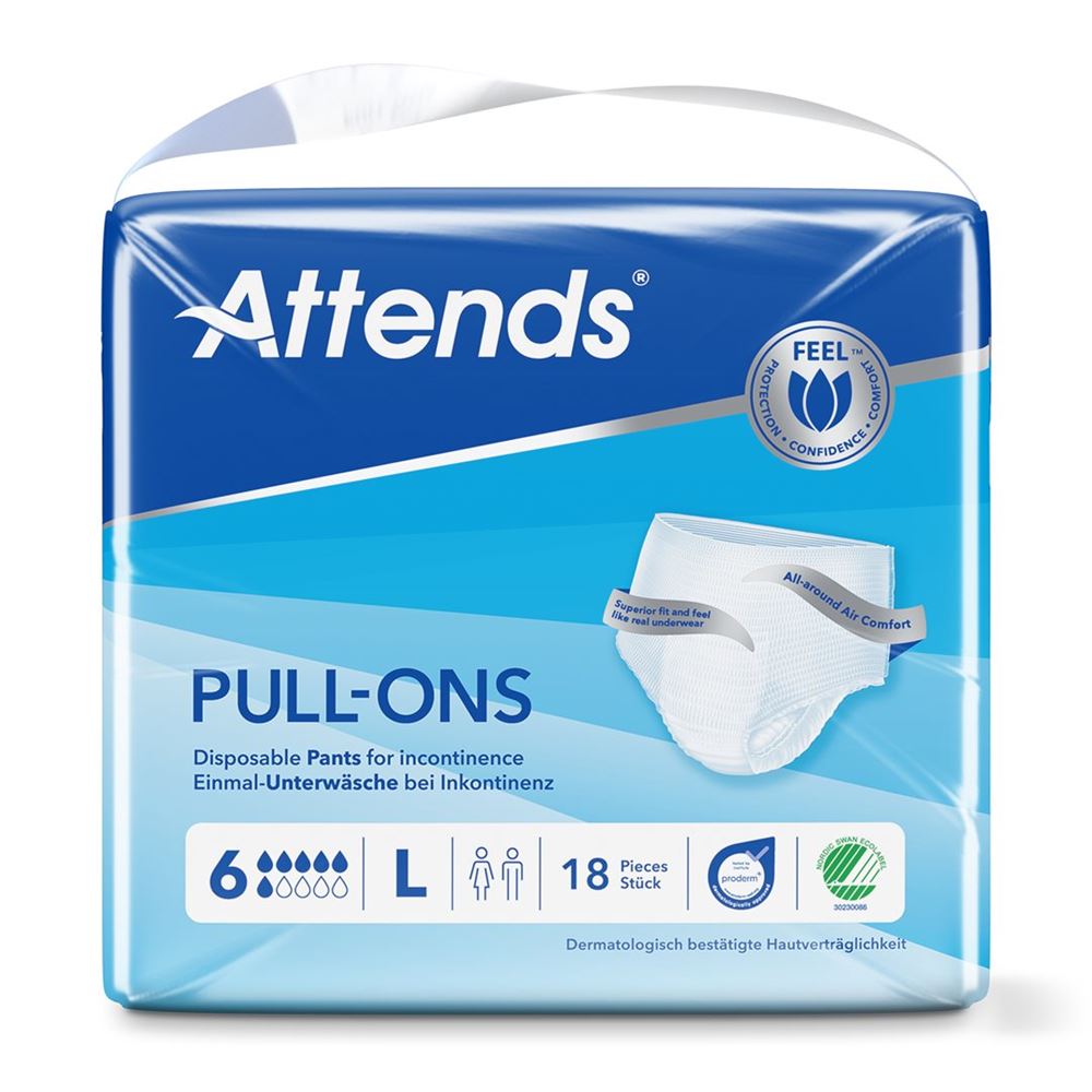 Attends Pull Ons 6 L Btl 18 Stk