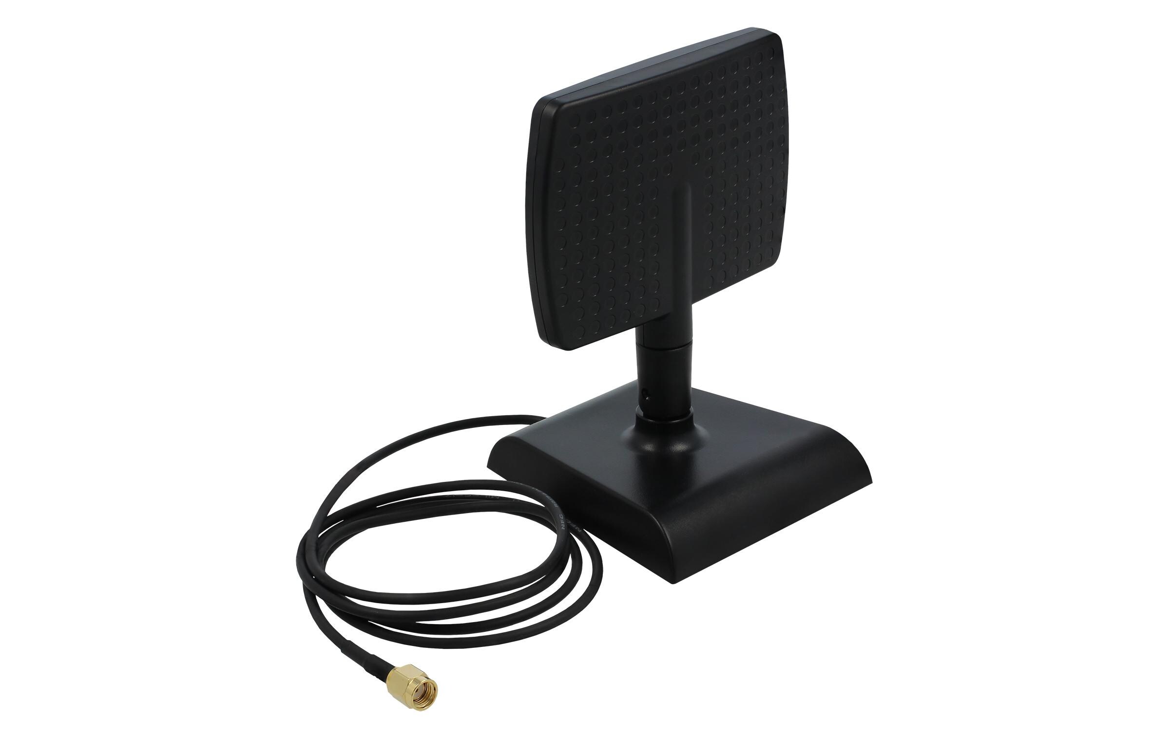 WLAN-Antenne WiFi 6 RP-SMA 6 dBi RundstrahlWLAN WiFi 6 Antenne RP-SMA Stecker 4 - 6 dBi direktional mit magnetischem Standfuss mit Kippgelenk