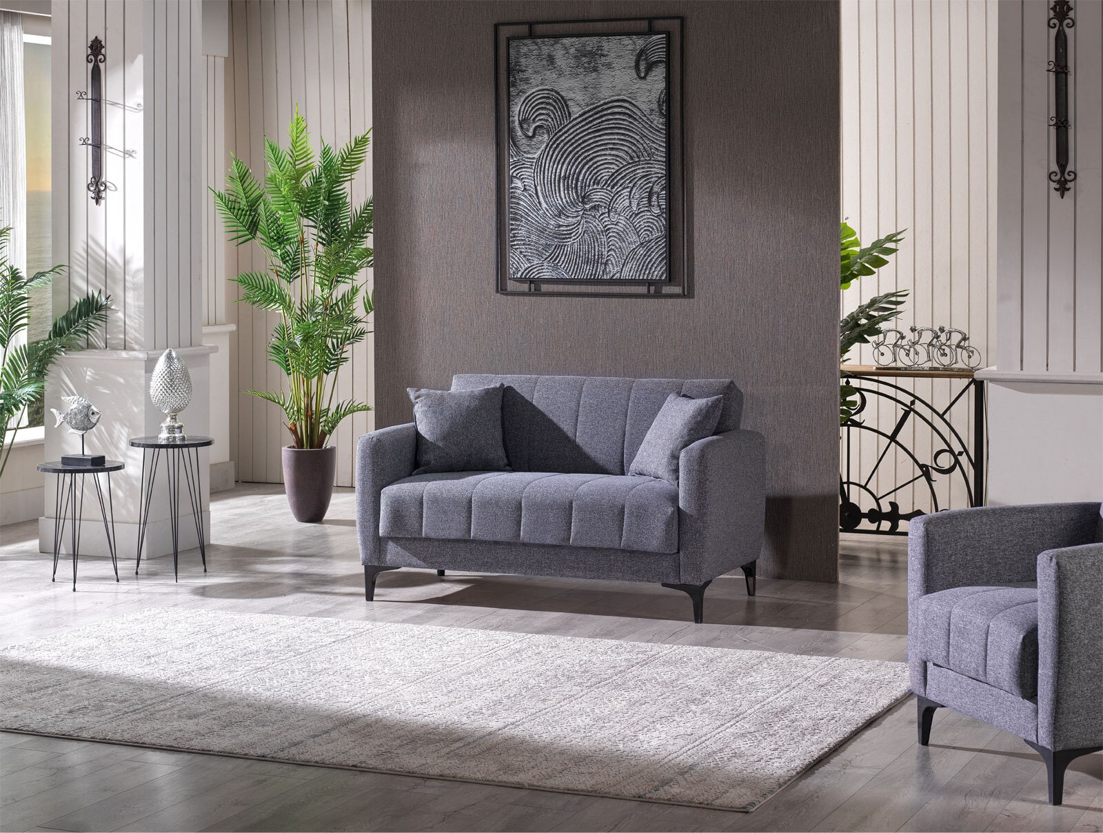 Sofa 2-Sitzer SEOUL grau