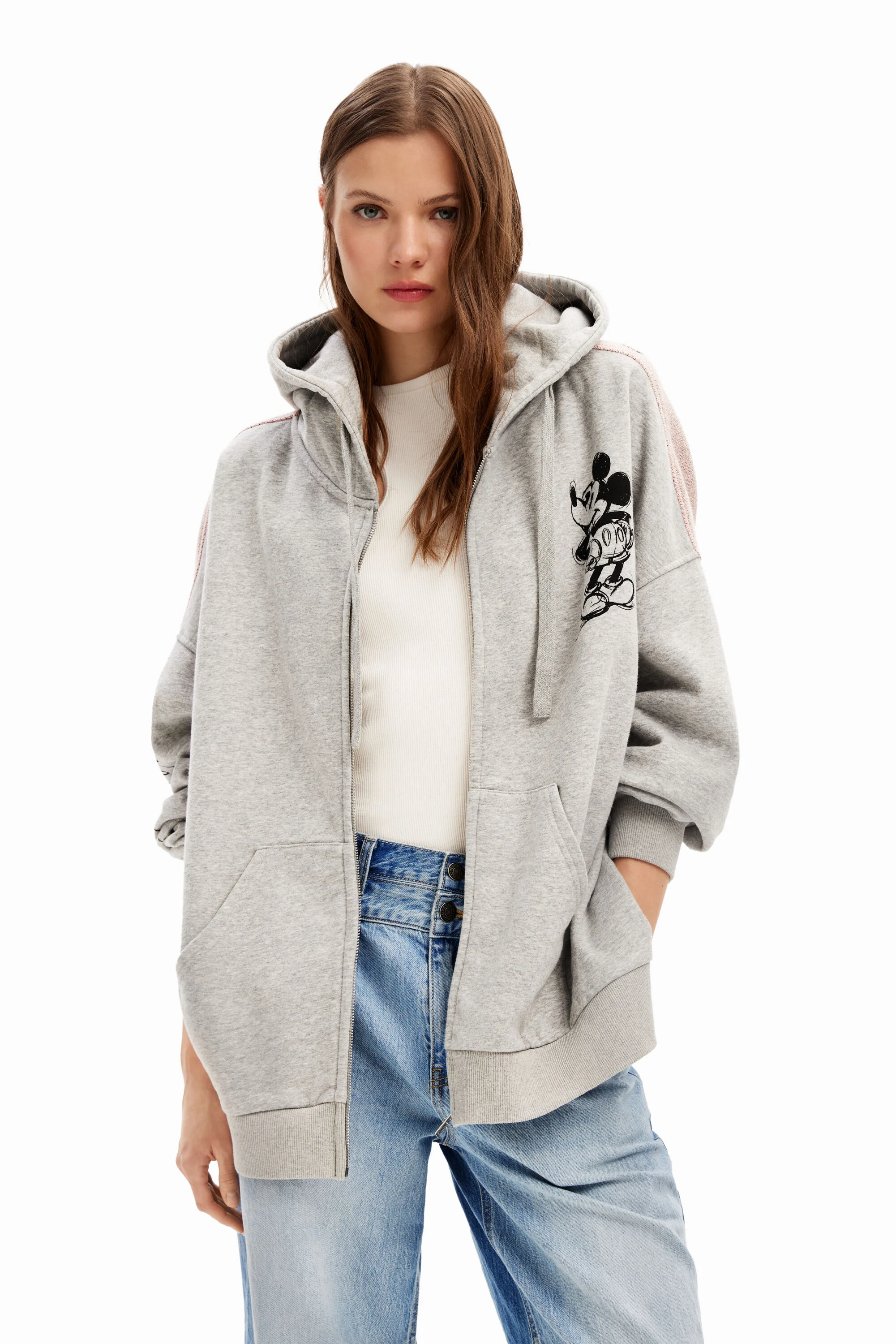 Moletom Mickey Mouse oversized em jacquard