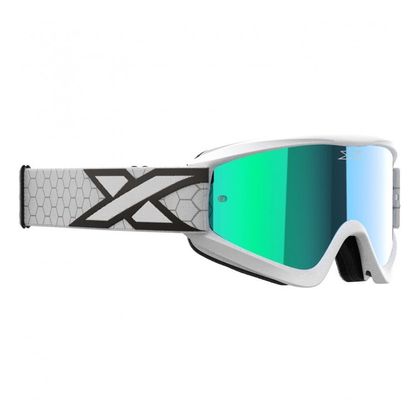 Masque cross EKS GOX FLAT OUT MIRROR 2024 - Blanc / Bleu