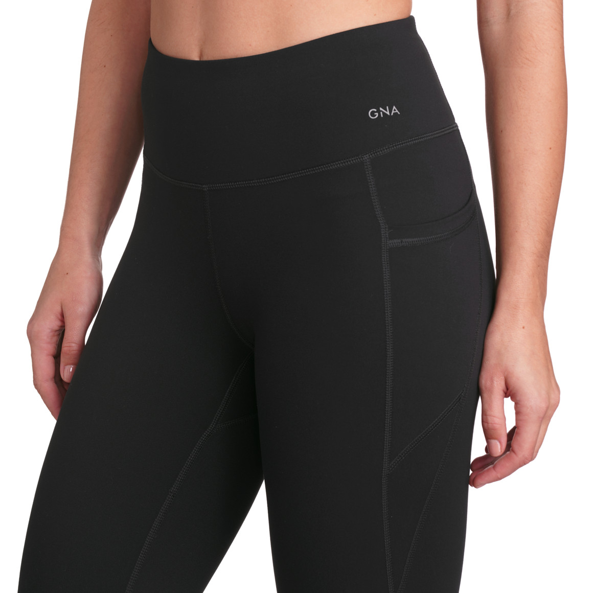 Gina Sports Damen Sport-Leggings in Capri-Länge schwarz