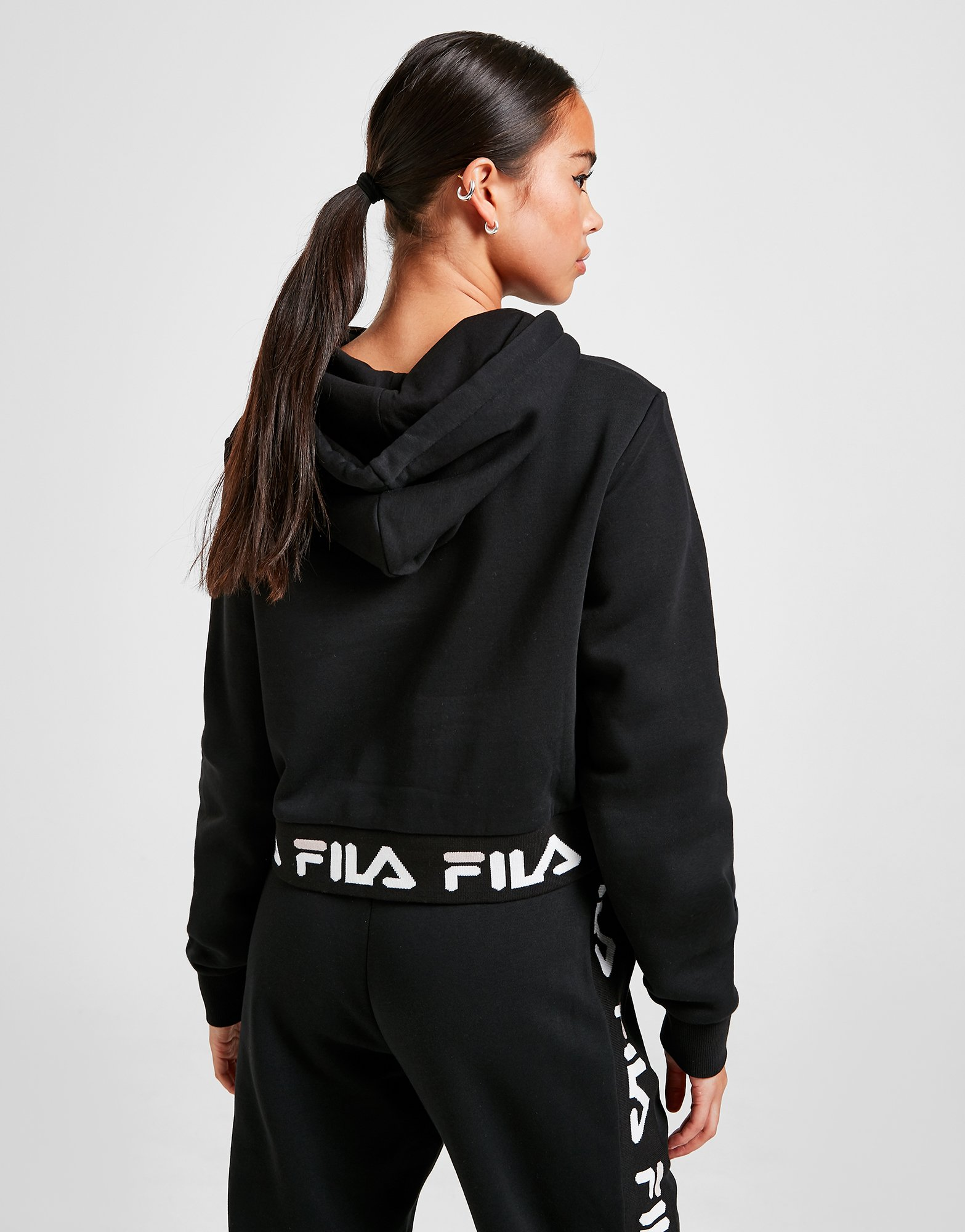 Fila Sweat à capuche Jacquared Crop Femme