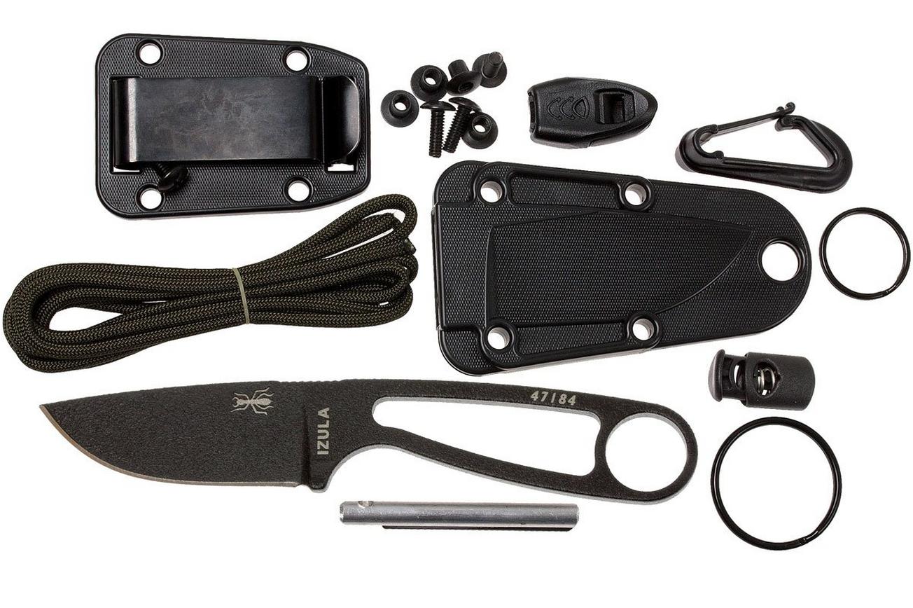 ESEE Izula Black IZULA-B-KIT survivalset met schede en firesteel
