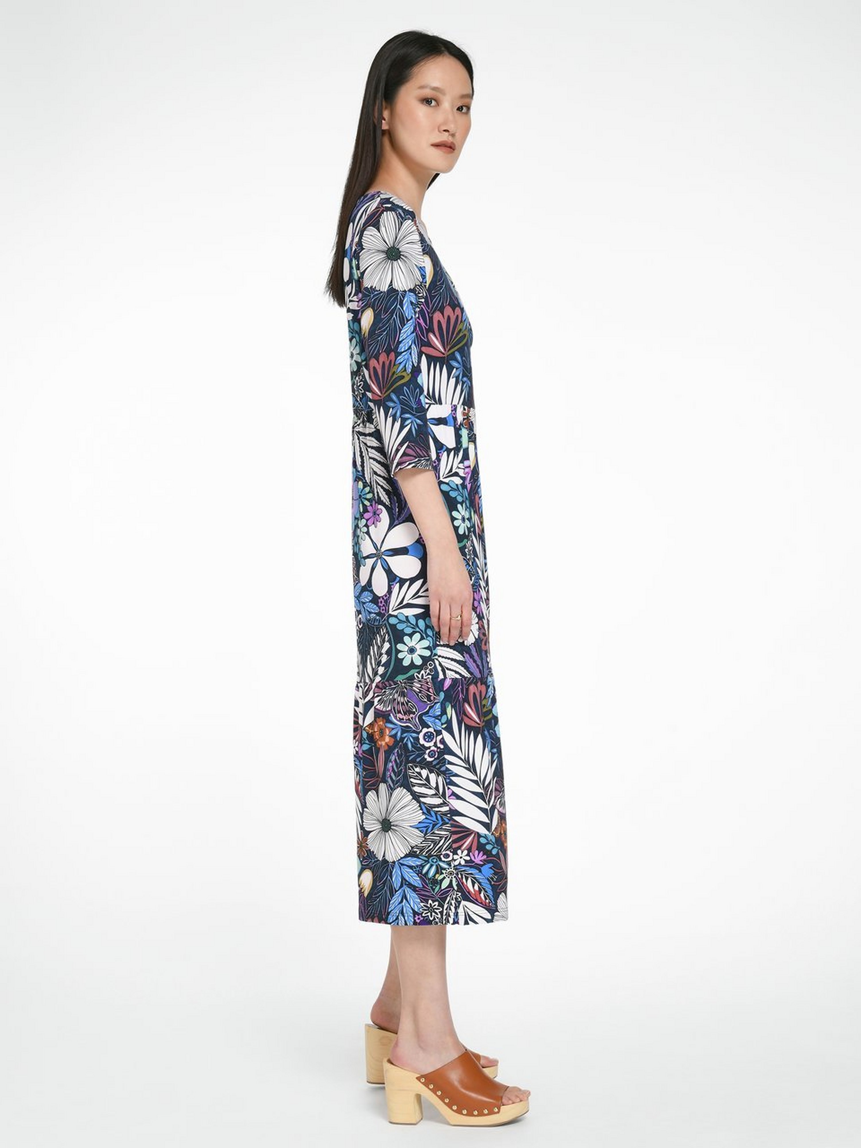 Jersey-Kleid mit 3/4-Arm