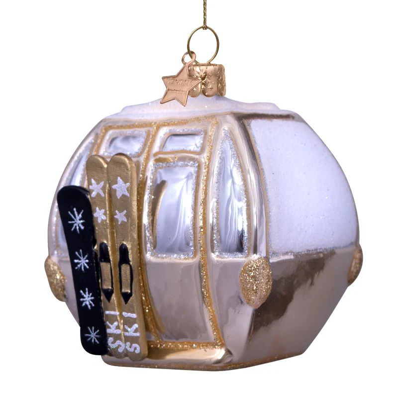 Vondels  Glas gondol juleophæng - H8 cm.