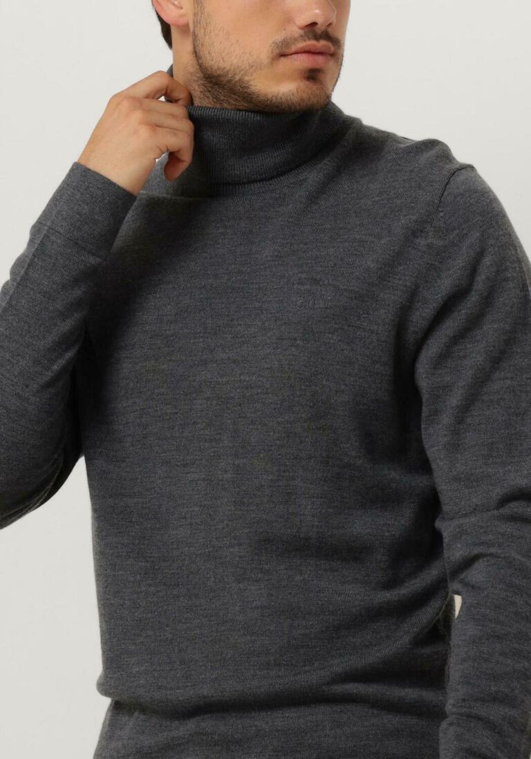 CALVIN KLEIN donkergrijze calvin klein coltrui merino turtle neck
