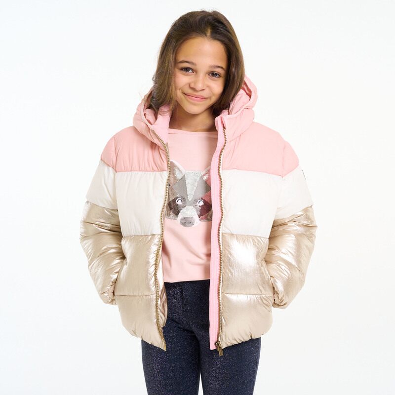 Doudoune chaude dorée Fille