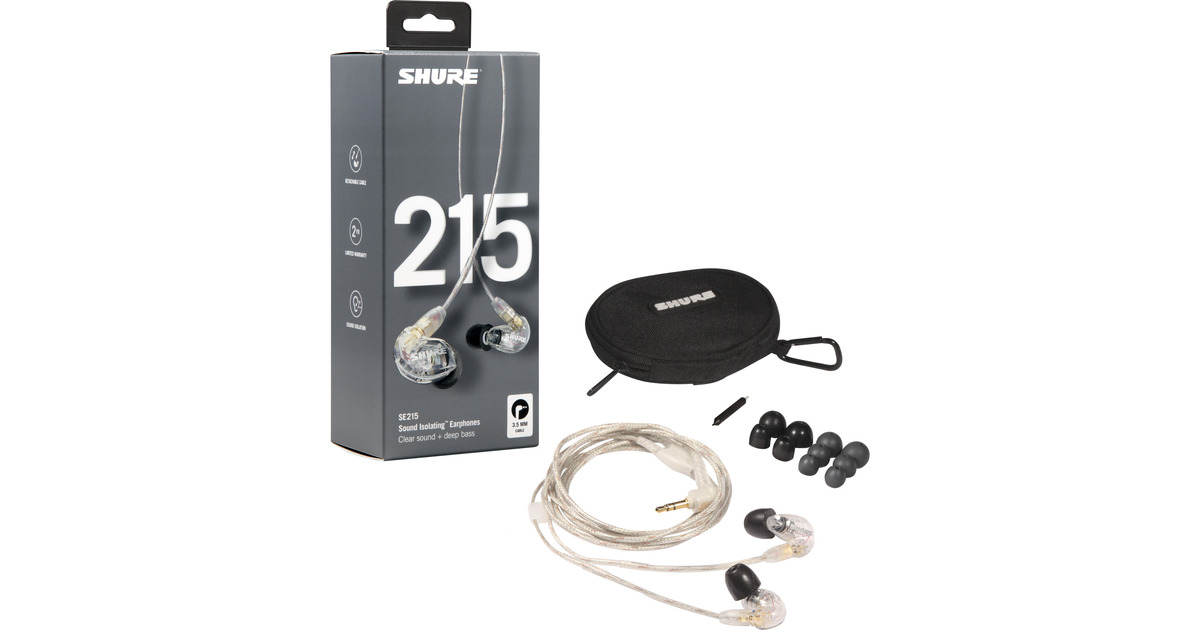 SHURESE215 Pro Professional Sound Isolating Earphones in-ear oortjes  (Transparant)