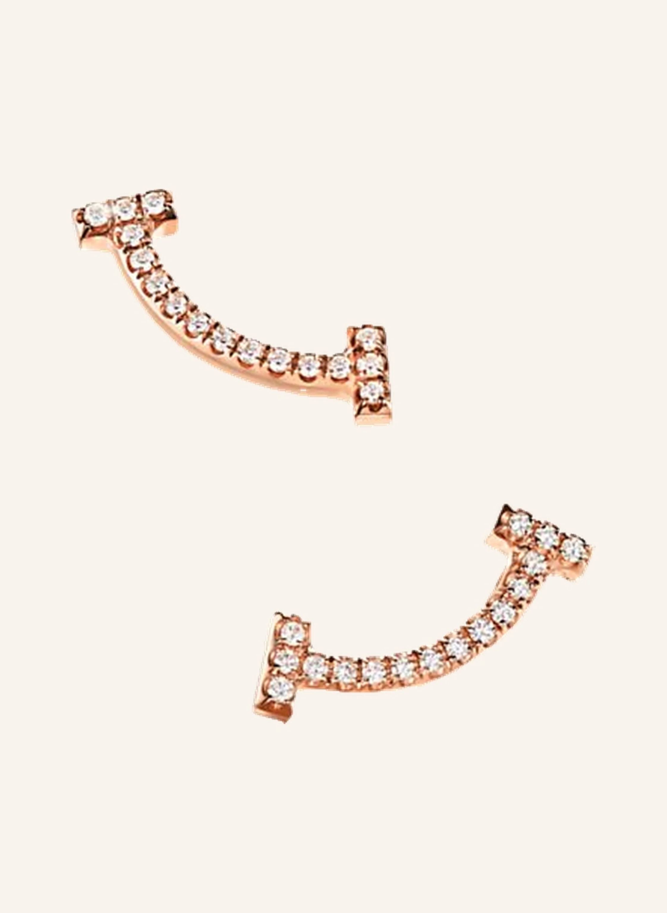 TIFFANY & Co. Tiffany T Smile OHRRINGE aus 18 Karat Roségold mit Diamanten