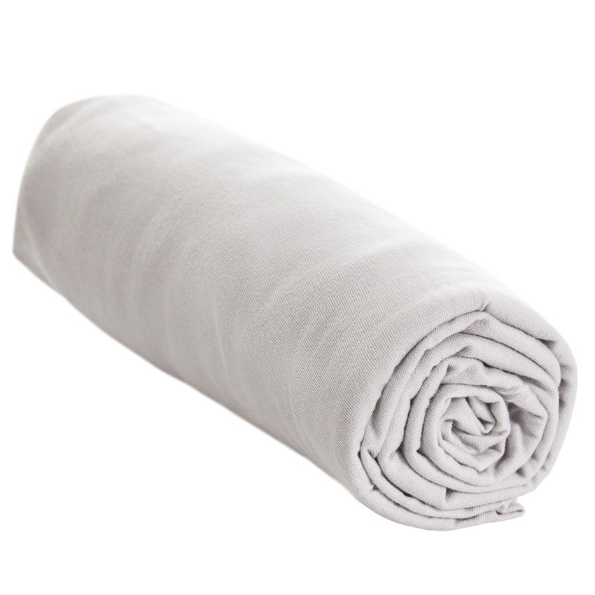 Drap housse en jersey pour tapis de parc 70 x 95 cm - Gris clair