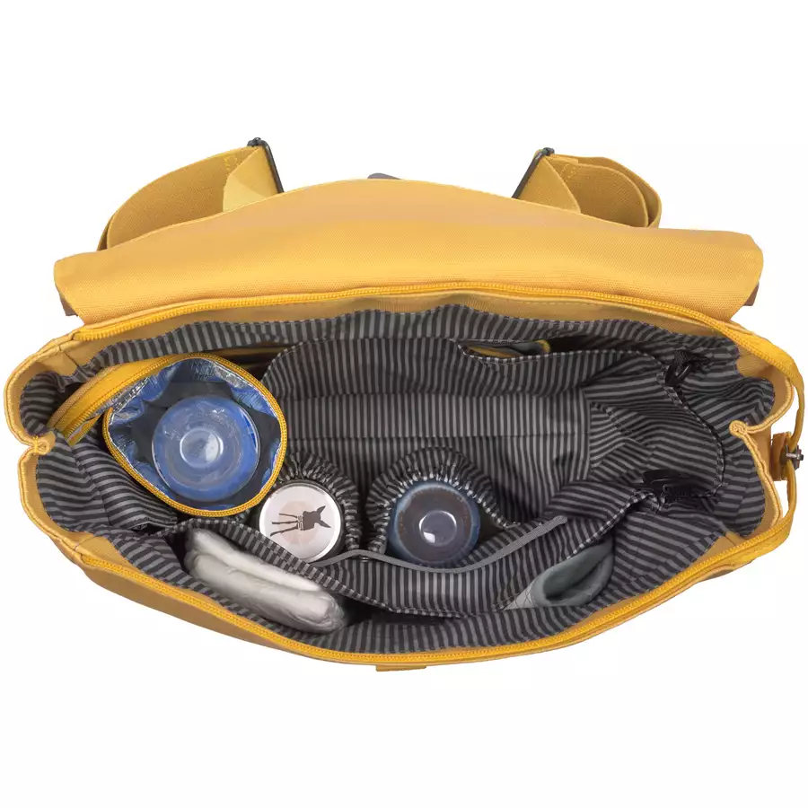LÄSSIG Wickelrucksack GRE Backpack Adventure lemon curry