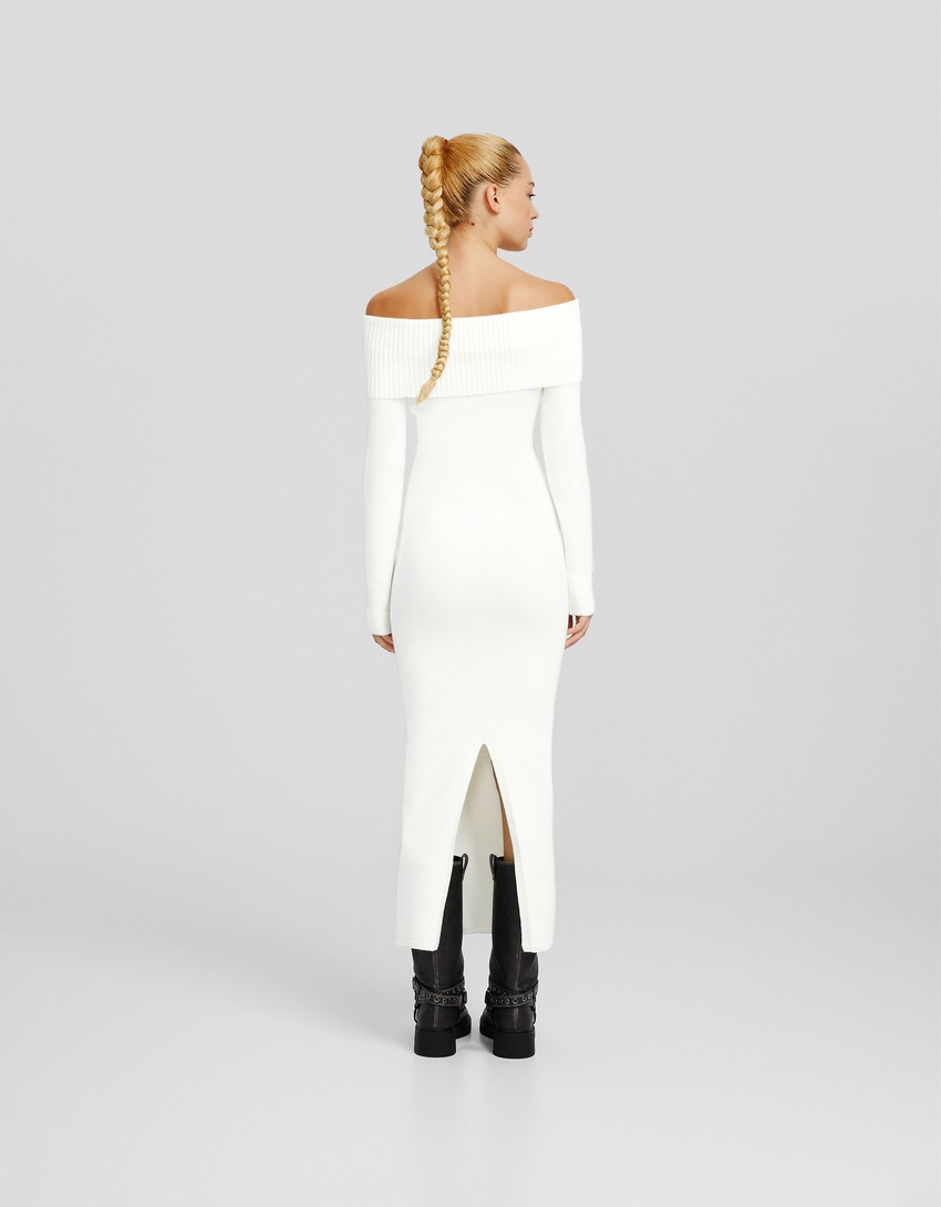 Vestido midi Bardot