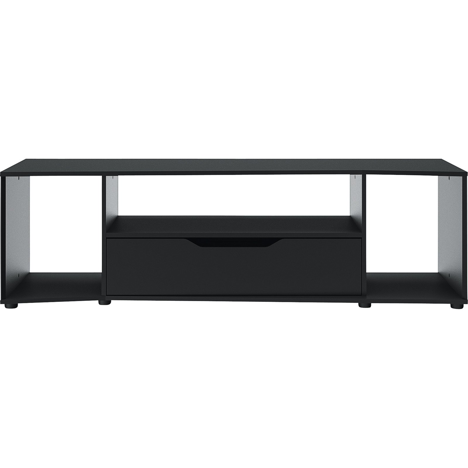 TV-Möbel Hack Dekor schwarz 163 x 48 x 45 cm inkl. LED-Beleuchtung